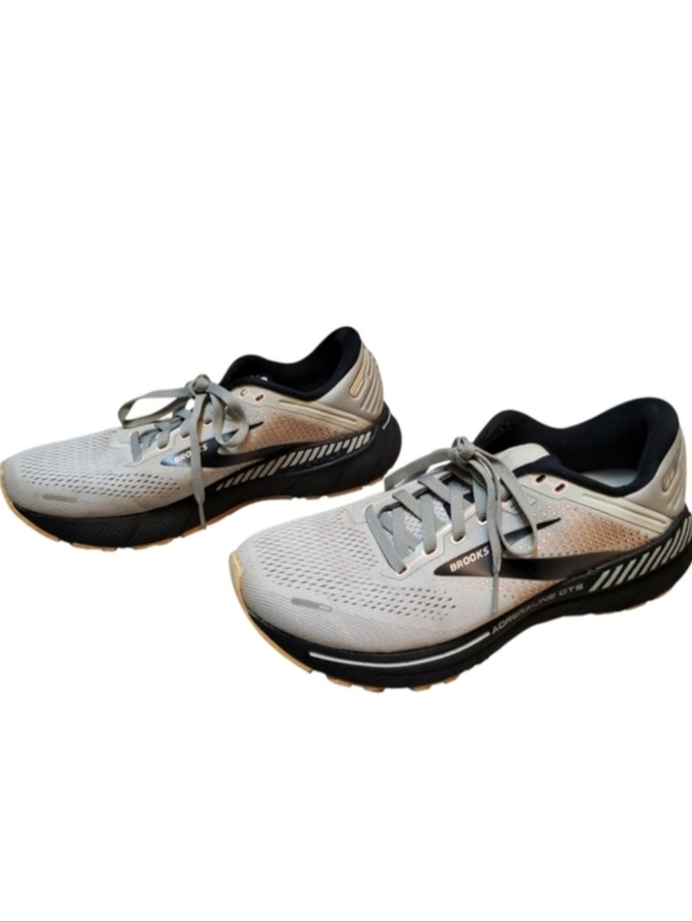 Brooks Women's Adrenaline GTS 22 Gray/Rose/Black Running Shoes- Size 9.5M